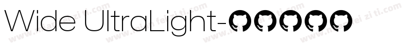Wide UltraLight字体转换